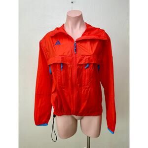 Nike ACG Habanero Red Hooded Windbreaker Jacket Women’s S Zip-Up